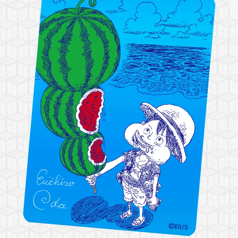 Carte One Piece avec signature au nom d'Oda, Bandai