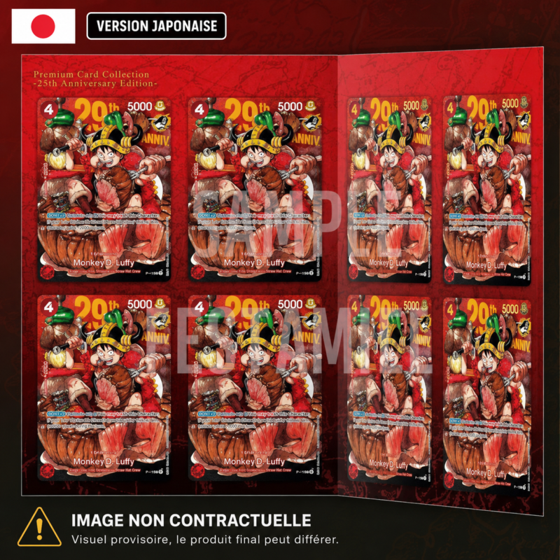 29th Anniversary Luffy Set (4 Regular + 4 Foil, 8 cards total)