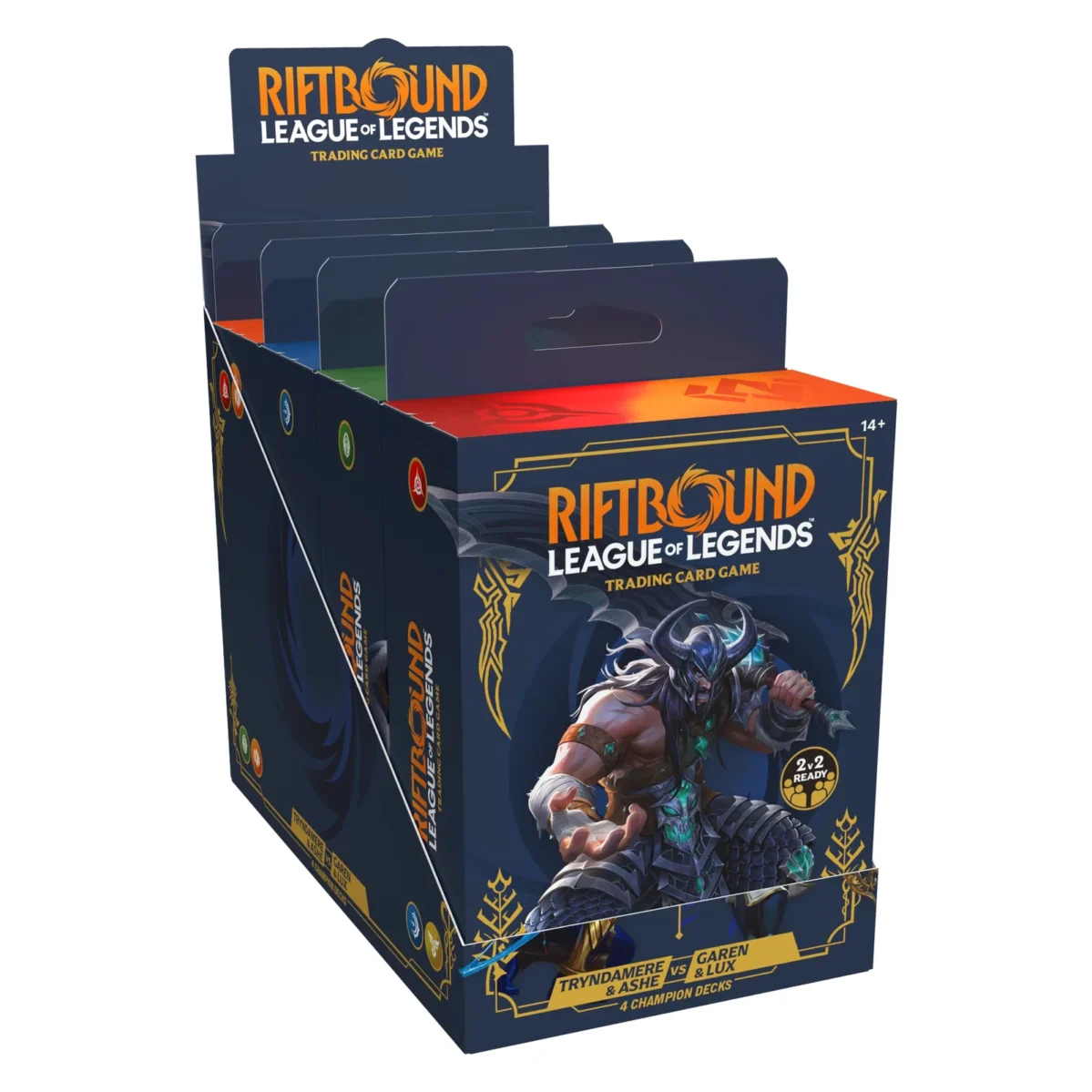 Présentoir 4 Decks Riftbound Héritage FR — Sortie 2027-01-29
